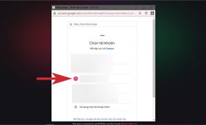 chọn tài khoản Google mà bạn muốn sử dụng