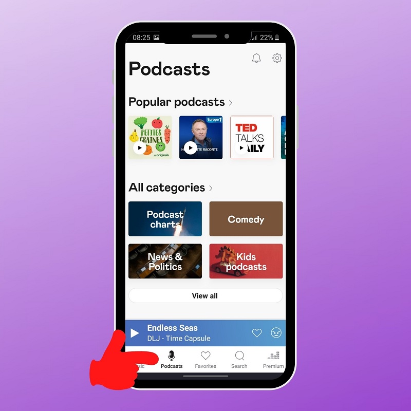 mở mục podcast