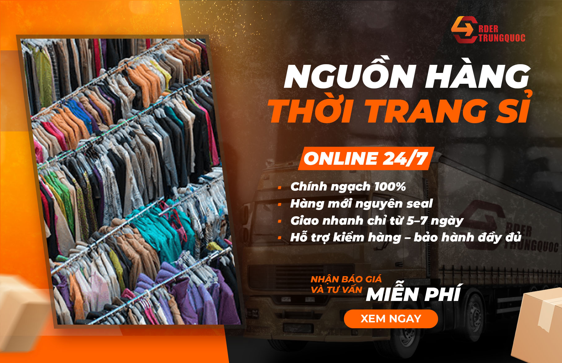 Dịch vụ nhập sỉ nguồn hàng thời trang nam nữ tại Order Trung Quốc